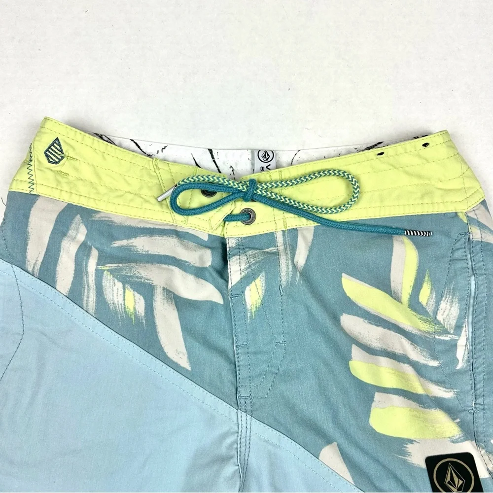 Volcom Boys Blue and Yellow Swim Shorts/Trunks